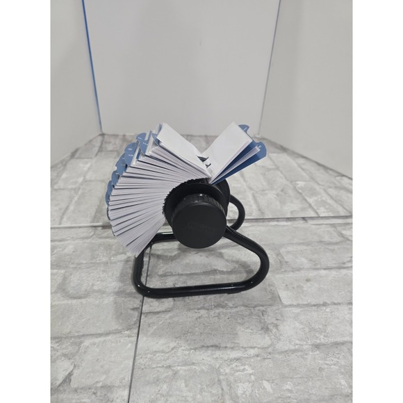 Rolodex Office Rotary Card File Holds 500 Cards Aluminum w/ Cards Index Tabs - Picture 5 of 9